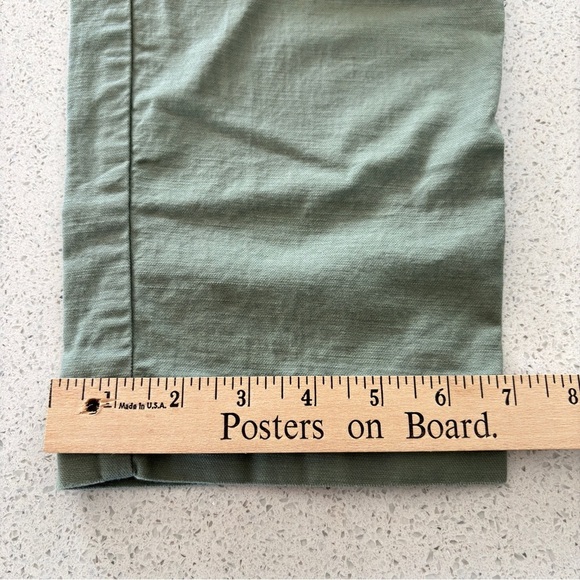Loft Womens Size 6 Cotton Spandex Seaside Cropped Pant Sage Green Drawstring - Picture 13 of 14